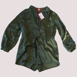 Hunter army green romper size medium new w/tags